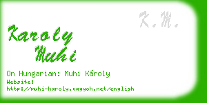 karoly muhi business card